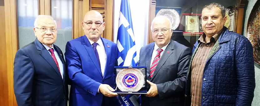 Madeni Eşya Sanatkârları Federasyonu Başkanı Heppekcan'dan Başkan Kara'ya ziyaret