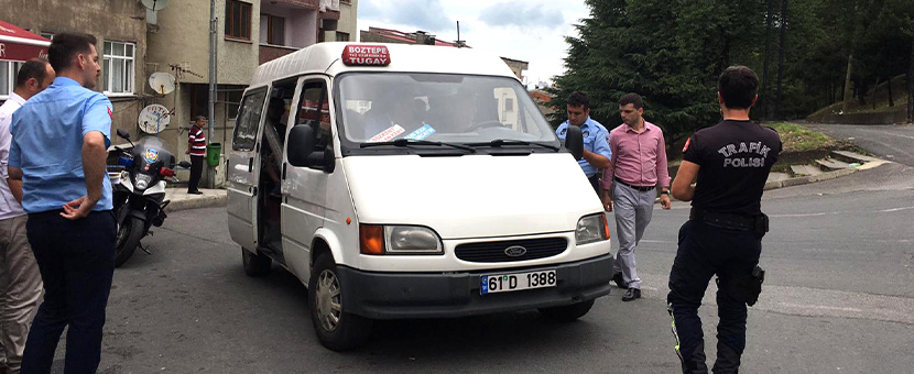 Trabzon'da dolmuşlara 'öğrenci tarifesi' denetimi